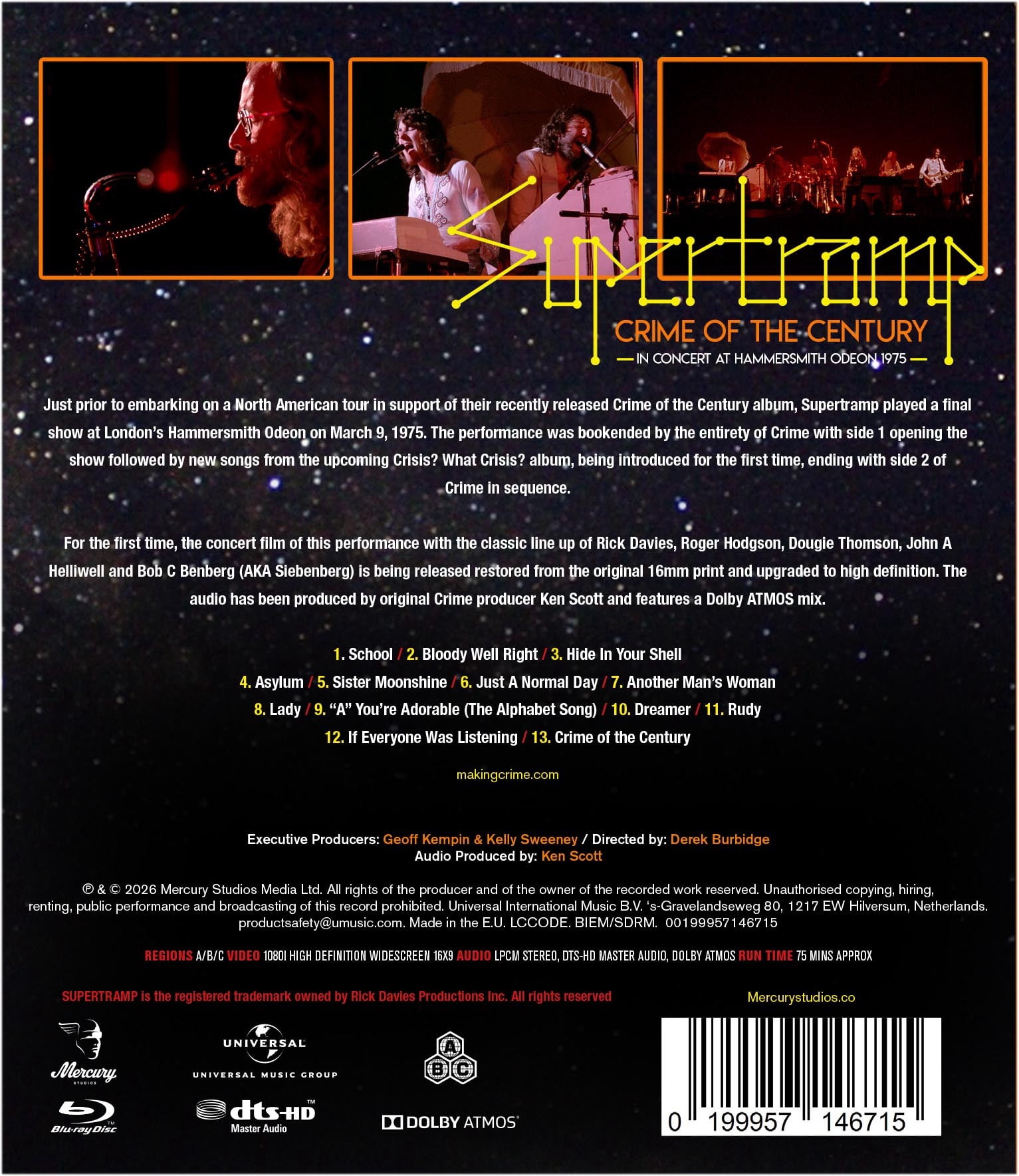 Supertramp - Crime Of The Century: In Concert At The Hammersmith Odeon 1975