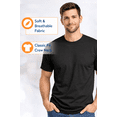 thumbnail image 5 of Men’s 100% Cotton Heavyweight Casual T-Shirt, 180GSM Soft Durable Solid Basic Crew Neck Tee, S-3XL, 3 Pack, 5 of 6