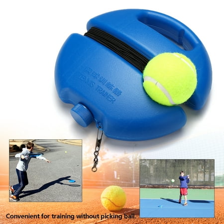 Singles Tennis Balls Training Practice Tool Balls Back Base Trainer Trainer tool Single Line Tennis Racket Tool Outdoor for Beginner Self-study, with (Best Racquet For Beginners)