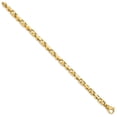 thumbnail image 2 of 14k Yellow Gold Solid Polished Fancy Lobster Closure 5.25mm Fancy Link Chain Bracelet 8 Inch Lobster Claw Link Bracelet, 2 of 2
