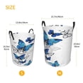 thumbnail image 5 of Bingfone Blue Flying Butterflies Waterproof Foldable Laundry Hamper Bucket With Handles For Storage Bin,Clothes Hamper (Small), 5 of 8