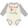 thumbnail image 3 of Inktastic I Love My Family Boys or Girls Long Sleeve Baby Bodysuit, 3 of 5