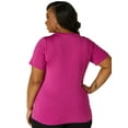 thumbnail image 2 of Ashley Stewart Women's Plus Flower Applique T-Shirt, Sizes 10/12-26/28, 2 of 4