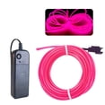 thumbnail image 2 of Tira de luces de neón MaxLax EL Wire rosa de 5 m con paquete de baterías, 2 of 7