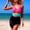 Hot Pink, variant on HAIJIE Women's Summer Swimsuit 2026 Control Tankini Top and High Waist Swimming Shorts Comfortable Swimwear for Women Wife with Adjustable Shoulder Straps Sporty Beach Fashion (Coffee,XL)