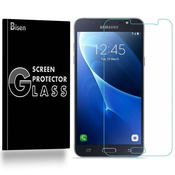 Samsung Galaxy J7 (2016) [BISEN] 9H Tempered Glass Screen Protector, Anti-Scratch, Anti-Shock, Shatterproof, Bubble Free