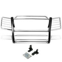 DNA Motoring GRILL-G-005-SS For 2002 to 2006 Chevy Avalanche 1500 with Cladding Front Bumper Protector Brush Grille Guard (Chrome) 03 04 05