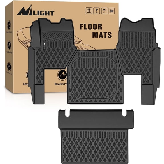 Nilight TPE Floor Mats for Mack Anthem 2018 2019 2020 2021 2022 2023 2024 2025 All Weather Custom Fit Heavy Duty Floor Liners