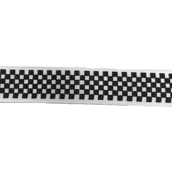 Black And White Check Ribbon