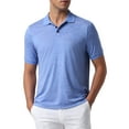thumbnail image 5 of INSPIRE CHIC Men's Solid Color Lightweight Breathable Short Sleeved Casual Polo Shirt M Blue, 5 of 5