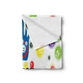 thumbnail image 2 of Bathroom Rules Soft Flannel Fleece Throw Blanket, Do Not Spread Germs Wash Your Hands Text with Colorful Doodle Print, Cozy Plush for Indoor and Outdoor Use, 70" x 90", Multicolor, by Ambesonne, 2 of 5