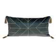 thumbnail image 1 of Parkland Collection PILL21269P Zella Transitional Charcoal Rectangle Throw Pillow, 1 of 6