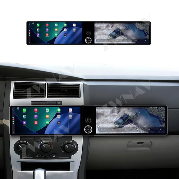ZWNAV Dual 12.3 inch Screen Car Radio For Dodge Charger/Magnum 2004-2007 Android GPS Navigation Multimedia Video Player Stereo Receiver Head Unit