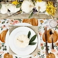 thumbnail image 5 of Fall Tablecloth Rectangle Autumn Floral Pumpkin Fabric Table Cloth Rustic Table Cover for Thanksgiving Farmhouse Picnic Home Kitchen Dining Table Decor, 60 x 102 Inch, 5 of 6