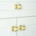 thumbnail image 2 of Grandeur 802236 Carre 1-1/4" Solid Brass Stepped Square Cabinet Knob - Brass, 2 of 7