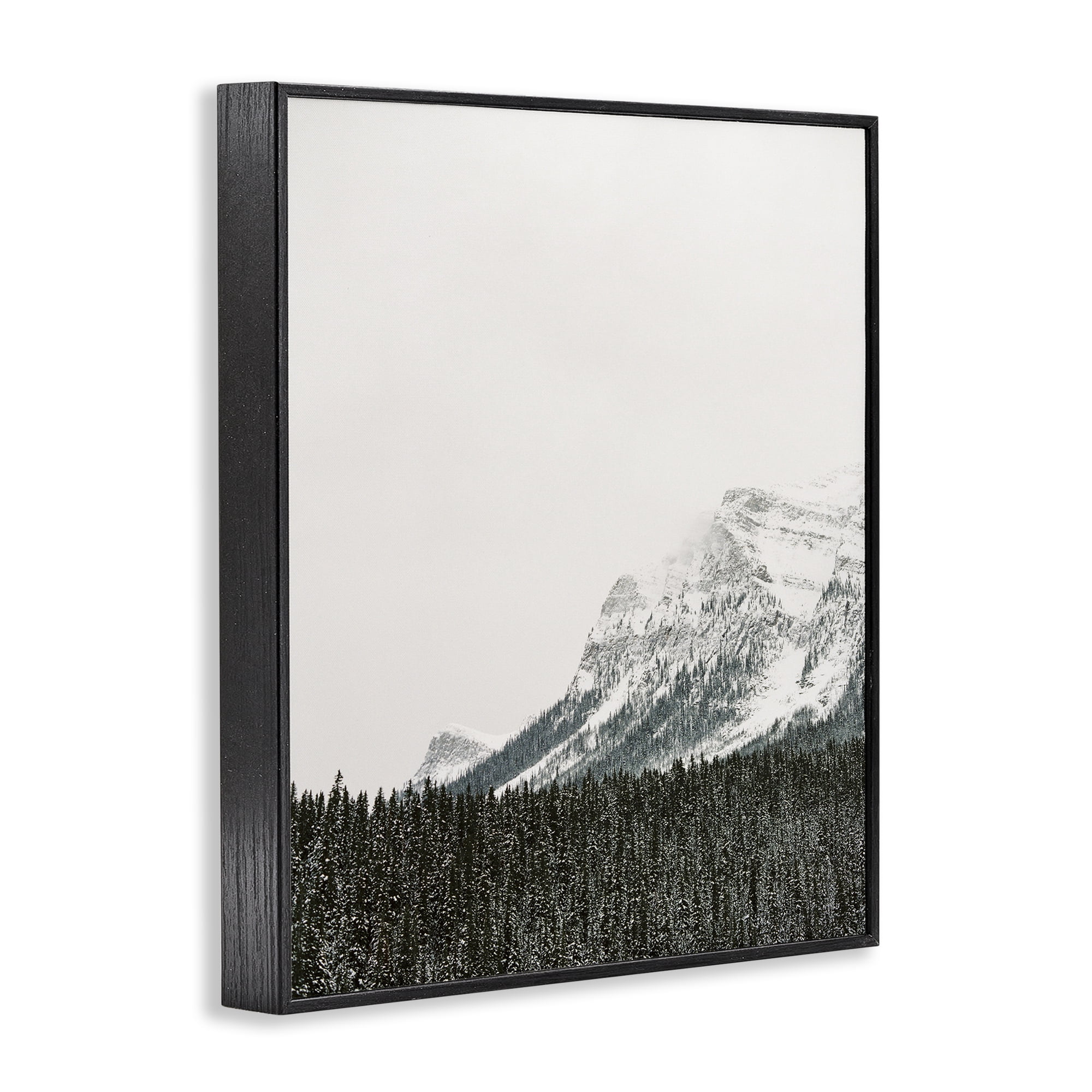 Stupell Industries Distant Snowy Peaks Landscape Photography Black Framed Art Print Wall Art, 24 x 30