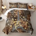 thumbnail image 2 of Erosebridal Gold Leopard Cheetah Print Twin Quilt Set for Girls, Eiffel Tower Twin Coverlet Set, 2pcs, 2 of 7