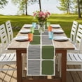 thumbnail image 4 of Table Runners 108 Inches Long Dress Scarves, Sage Green Farmhouse Coffee/Dining/Kitchen Table Runner for Living Room, Modern Painting Farmhouse Striped Abstract Art 13x108 Inch, 4 of 9