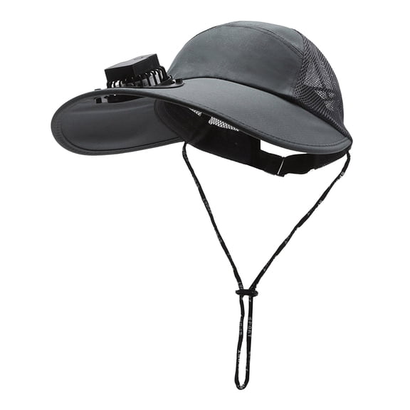 ETHKIA Big Brimmed Hat with Fan, Wide Brimmed Fisherman Hat for Women & Men, Outdoor Sun Proof Fishing Hat, for Camping Hiking or Outdoor Sport