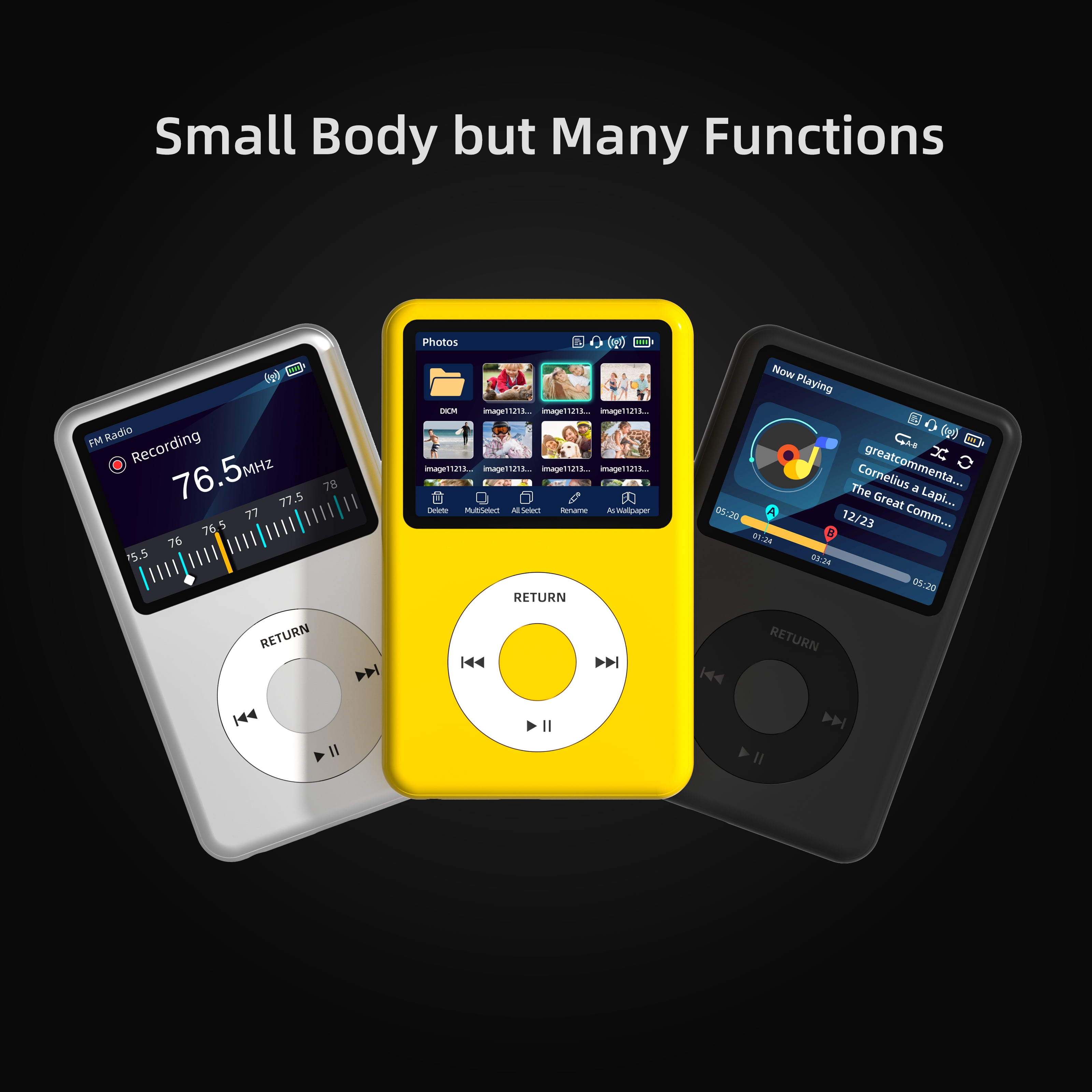 Innioasis 64GB Mp3 Player with Bluetooth, 2.4