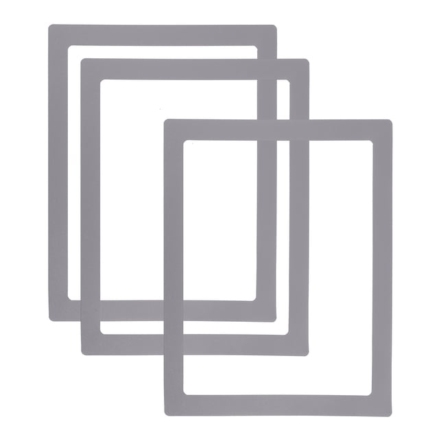 Unique Bargains 8x10 Magnetic Picture Frame, 3pcs Magnetic Frame Magnetic Photo Frames Reusable for Refrigerator, Grey