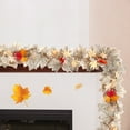 thumbnail image 4 of EUDIDV Thanksgiving Home Decor Halloween Thanksgiving Decorations Artificial Leaf Garland Rattan Hanging Fall Maple Leaf Garland Indoor Home Christmas Party Wall Mantel Decoration Festive Supplies, 4 of 6