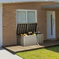thumbnail image 2 of IMIKEYA Light Brown Patio Storage Box for Outdoor Weatherproof Deck Organization, 2 of 7