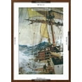 thumbnail image 5 of Art.com Rising Wind Art Print by Montague Dawson, Brown Frame Wall Art, 21" x 29", 5 of 5
