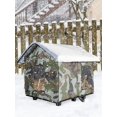 thumbnail image 6 of Large Outdoor Cat House - Waterproof Elevated Cat Shelters for Winter with Escape Door, Weatherproof Camouflage Insulated Feral Cat Cave Pet Nest for Keeping Warm, 6 of 8
