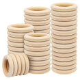 thumbnail image 1 of 100PCS Natural Wood Rings for Crafts 55mm Lace Rings Solid Wood Rings for DIY Crafts, Connectors Jewelry Making,100 * Wood ring, 1 of 7