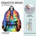 thumbnail image 5 of Colorful Tie Dye Pattern Backpack for School,Cute School Bag,Schoolbag with Adjustable Shoulder Straps & Padded Back,15.25"x11.5"x5.25", 5 of 5