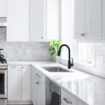 thumbnail image 3 of Wowow Pull Down Kitchen Faucet High Arc Single Handle Kitchen Sink Faucet in Matte Black, 3 of 5