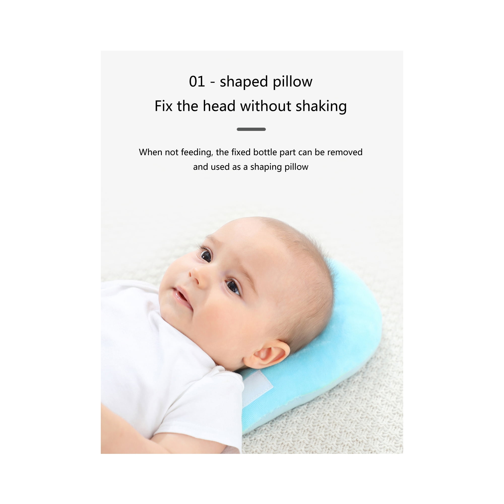 Multifunctional Portable Baby Feeding Pillows Detachable Self-Feeding Lounger Baby Bottle Holder Infant Nursing Pillows Gray CIKICIKI Feeding Pillows 