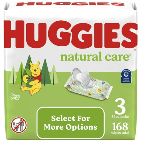 UPC: 0036000318906 | Huggies Natural Care Sensitive Baby Wipes Unscented 3 Pack 168 Total Ct (Select for More Options)