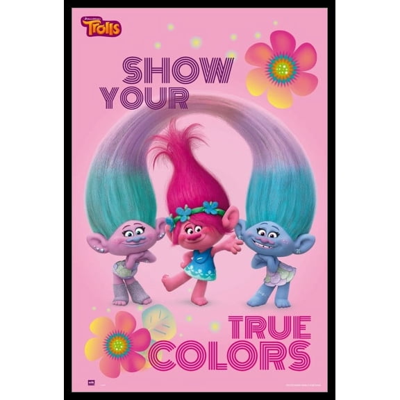 Trolls Show Your True Colors Laminated & Framed Poster (24 x 36)