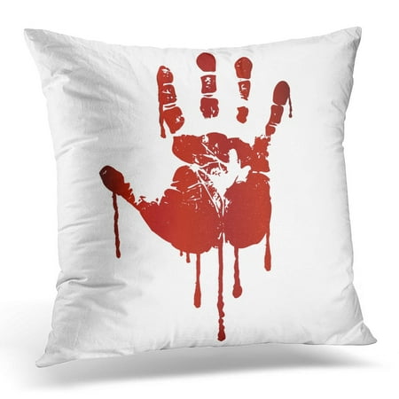 Eccot Handprint Red Blood Bloody Hand Splatter Drip Pillowcase