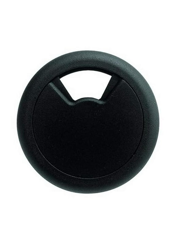 Cord Away Wire Organizer Grommet, 3 1/8" Diameter (80mm), 3 Adjustable Openings, Black