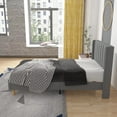 thumbnail image 3 of Zanmintaobo Upholstered Platform Bed Frame with Tufted Wingback, Twin Size, Gray, 3 of 5