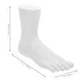 thumbnail image 2 of FRCOLOR 2pcs Plastic Mannequin Foot Display Stand Five-Toe Foot Model For Socks Shoes Jewelry For Retail Stores Photography Props White, 2 of 8