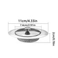 thumbnail image 3 of Stainless Steel Kitchen Sink Strainer - 2 Pack 4.5" Food Catcher for Most Sink Drains - Rust Free Drain Strainer with Fine Mesh - Garbage Disposal Protector & Sink Stopper, 3 of 9