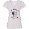 thumbnail image 3 of Inktastic I Want a Hippopotamus for Christmas Women's V-Neck T-Shirt, 3 of 5