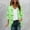 Green(New), variant on PNTUTB Women's Lightweight Breathable and Loose Fitting Fashionable Printed 3/4 Sleeve Cardigan