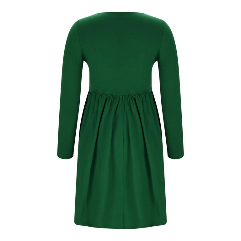 Women's Classic Cinched Waist A-Line Dress Long Sleeved Daily Button Down A- Line Swing Party Dress with Pocket - Walmart.com Women's Classic Cinched Waist A-Line Dress Long Sleeved Daily Button Down A- Line Swing Party Dress with Pocket - Walmart.com