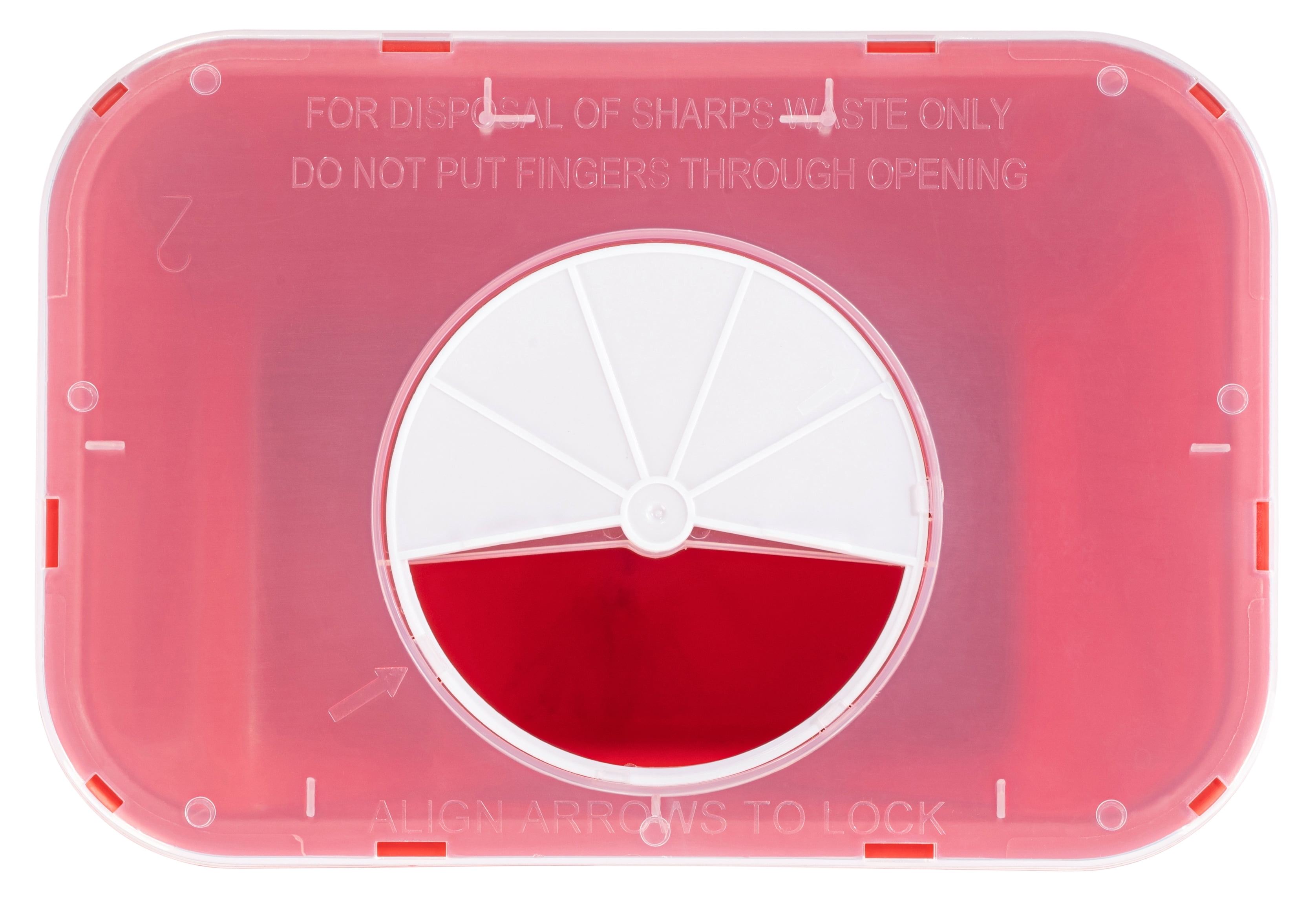 Dealmed Sharps Container, 2 Gallon Rotor Opening, Red (Case of 20)