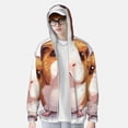 thumbnail image 2 of Balery Cartoon Guinea Pig Sudadera ligera de manga larga con capucha y protección solar UPF 50+ para hombre y mujer, ideal para pesca y running-Medium, 2 of 7