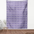 thumbnail image 3 of Abstract Fabric by the Yard, Repetitive Abstract Violet Tones Retro Look Ogee Inspired Dots Pattern, Decorative Upholstery Fabric for Sofas and Home Accents, Beige Lavender Blue by Ambesonne, 3 of 4