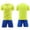 Yellow, variant on SERTG 2 PC Kids Gradient Print Soccer Uniform Set for Boys Quick Dry Breathable V-Neck Shirt and Shorts Youth Football Training Set