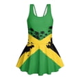 thumbnail image 7 of FOR U DESIGNS Girls One Piece Swimsuit with Skirt Quick Dry Tropical Kids Bathing Suit Swimwear Skirted Bathing Suit, Jamaica Flag Palm Tree, 7 of 7