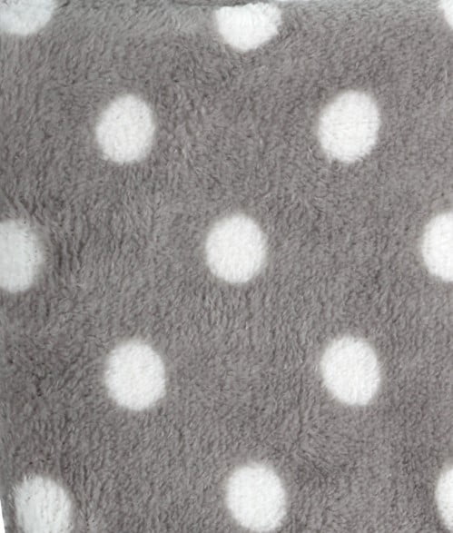 Little Starter Unisex Grey Polyester Polka Dot Polyester Blanket for Baby's
