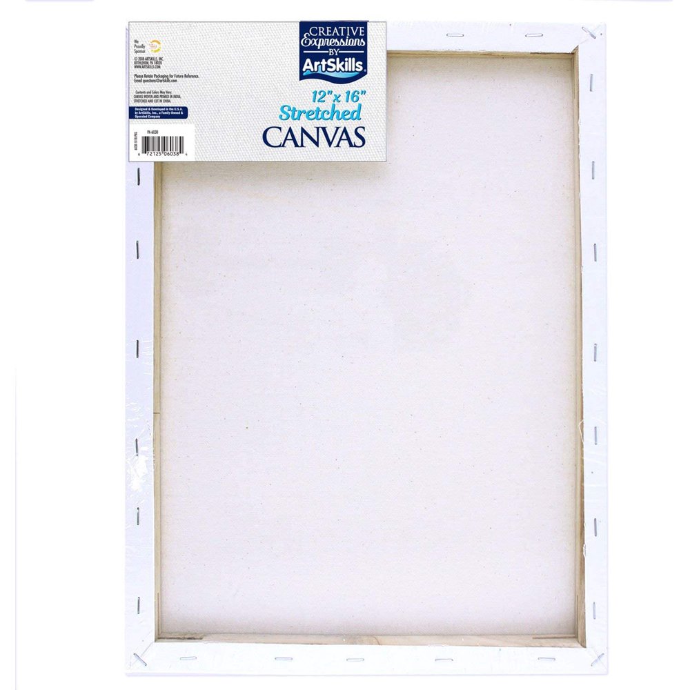 ArtSkills 12" x 16" Stretched Canvas, 6 Pack